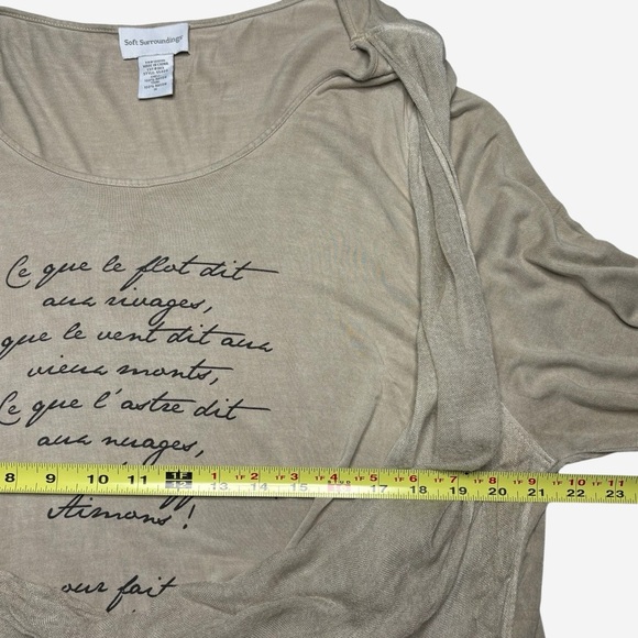 Soft Surroundings Love Letter Top Sheer Asymmetrical Overlay - Picture 6 of 9